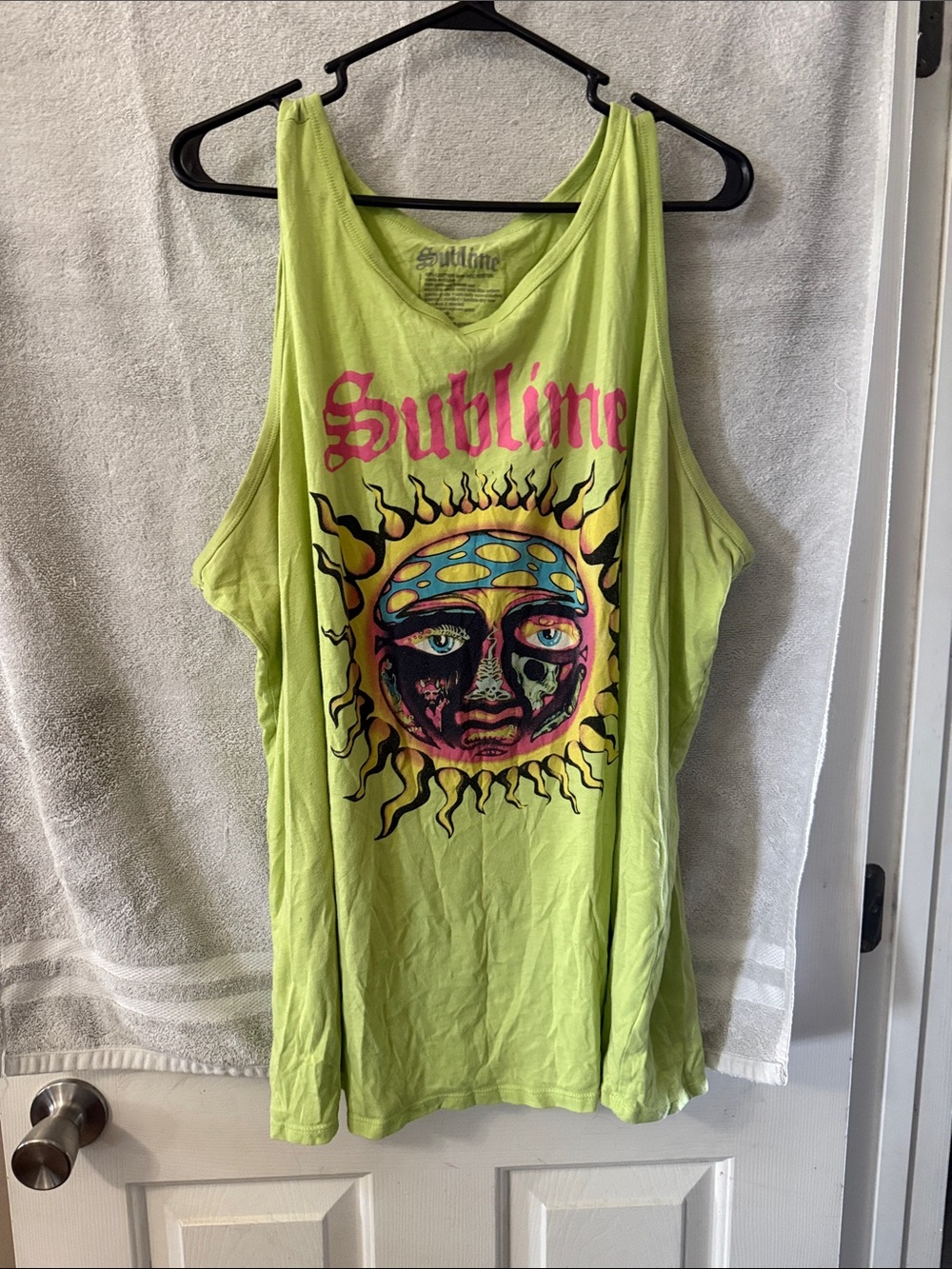 Sublime Neon Lime Graphic Tank Top for Women